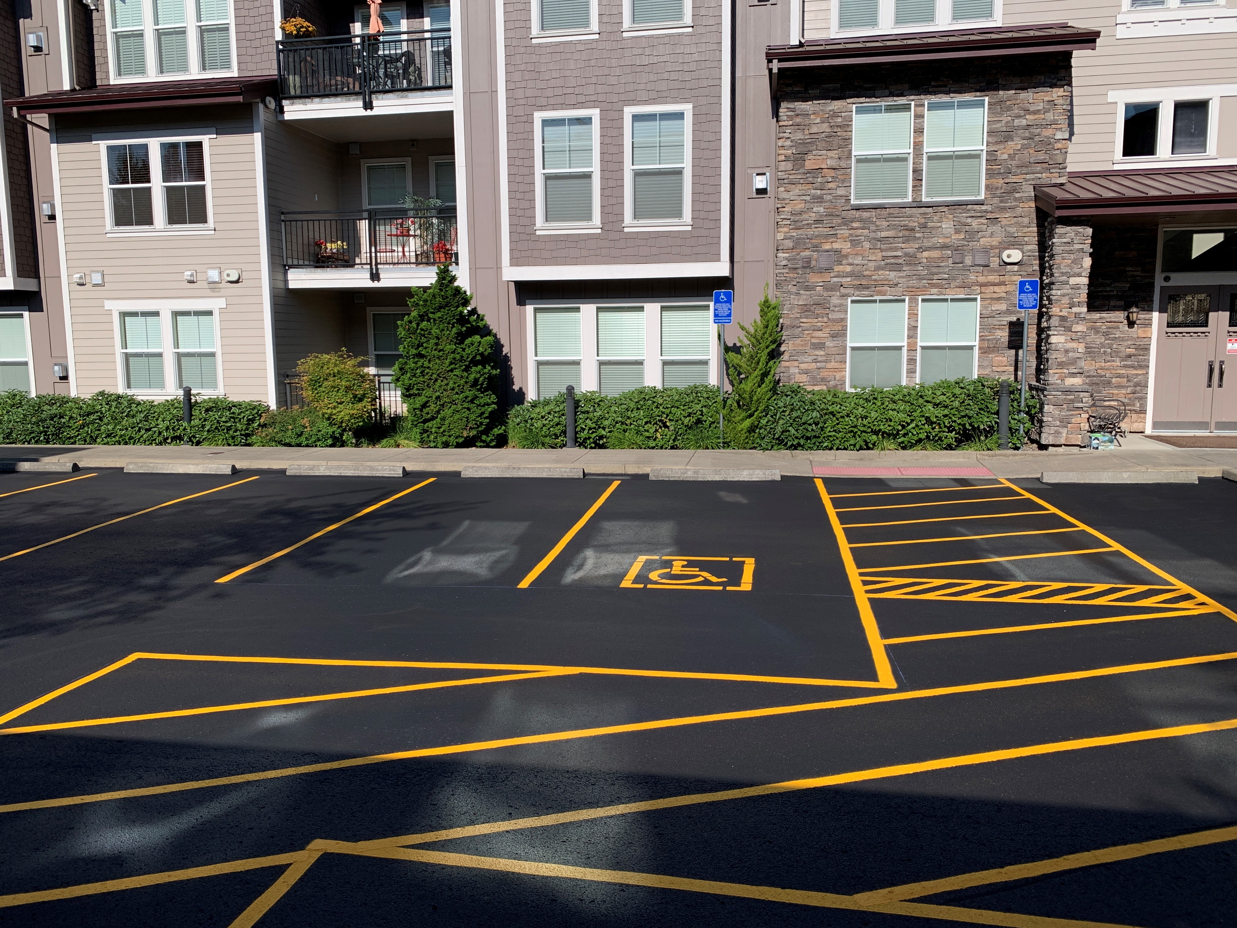 Line Striping - Black Diamond Seal Coat Portland